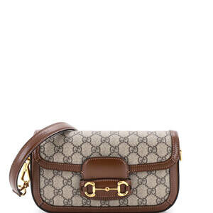 Gucci Horsebit Shoulder Bag Gg Coated #238830G21B